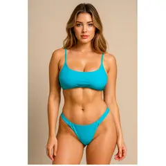 CREA PRINT - Traje de Baño Bikini Mod AMAZONA Top estilo deportivo