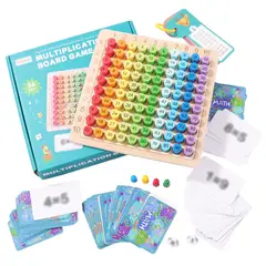 KINDA NICE - Tablero Didactico Tabla De Multiplicar Juego Montessori