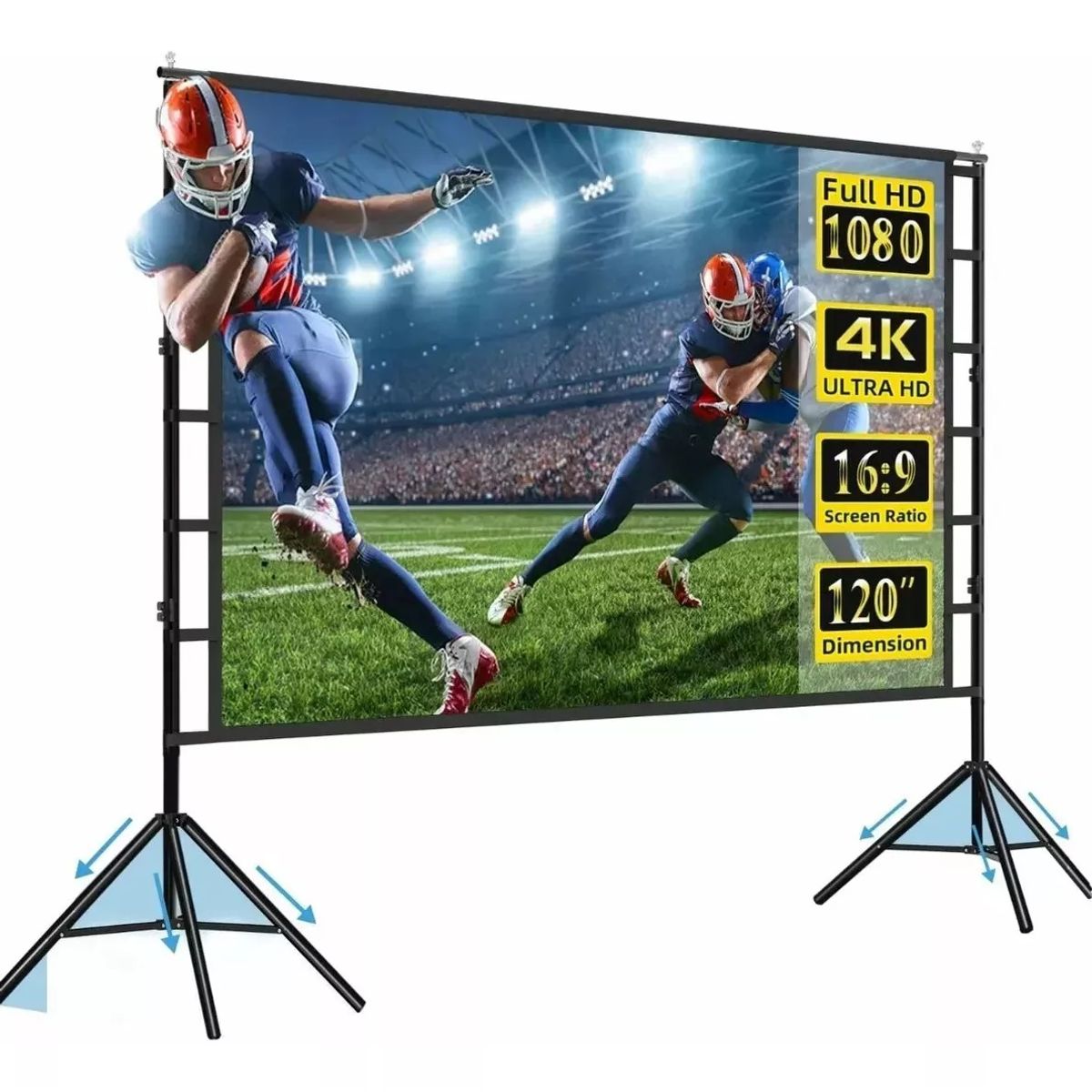 BLUEDREAMER - Telón Mural De Proyector Pantalla Portátil 120 Pulgadas