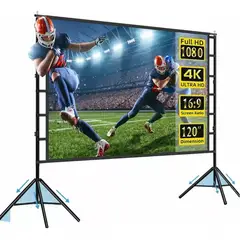 BLUEDREAMER - Telón Mural De Proyector Pantalla Portátil 120 Pulgadas