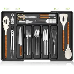 KUANGYE - Organizador Cubiertos Expandible,cubertero 8 Compartimentos
