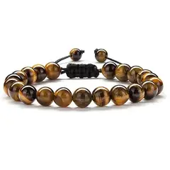GENERICO - Pulsera De Ojo De Tigre Hombre Mujer Ajustable Royal Madriz