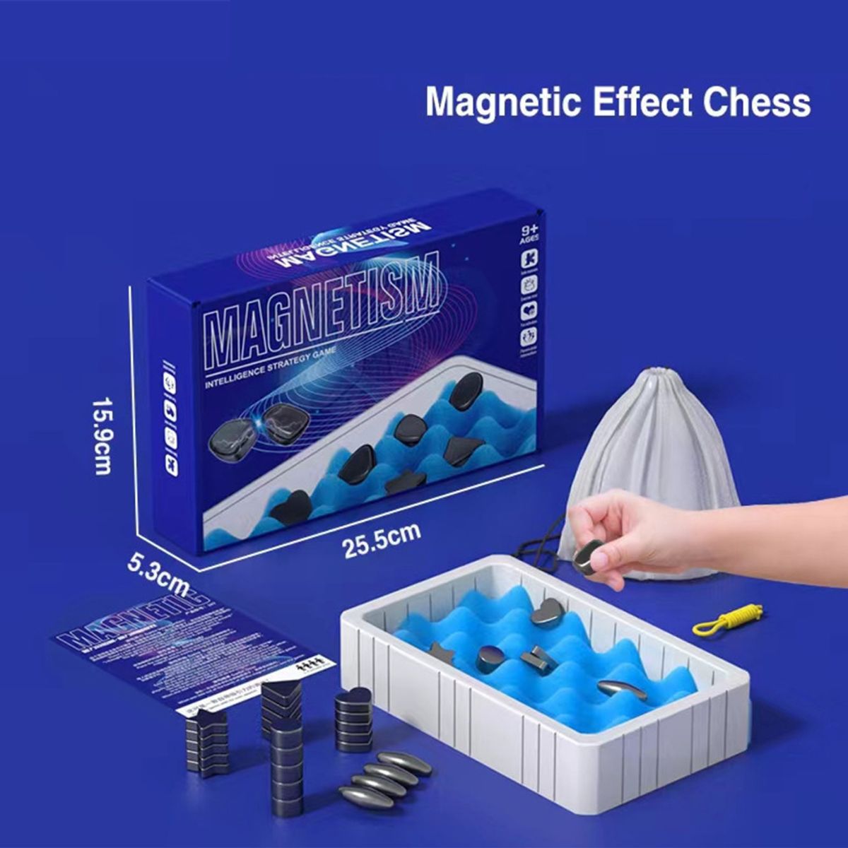 KINDA NICE - Juego Mesa Damas Magnétic Niños Con Tablero Y Piezas Ajedrez