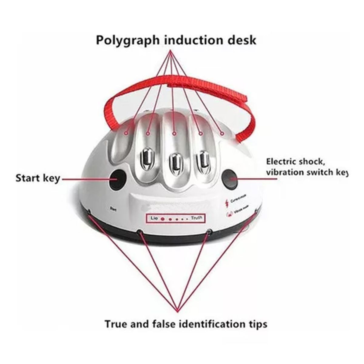KINDA NICE - Juguetes de prueba de polígrafo con detector de mentiras de color blanco