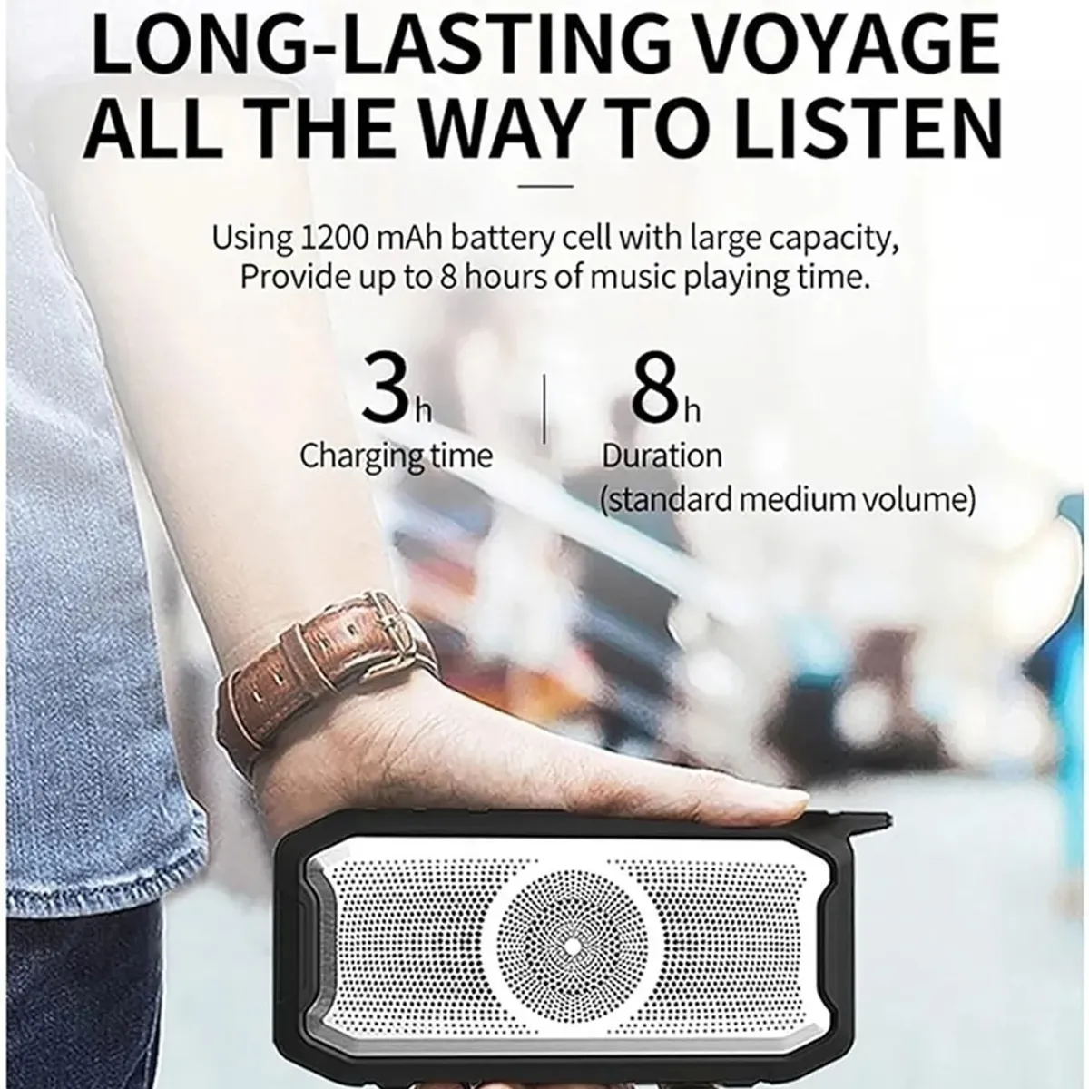 BLUEDREAMER - Parlante Bluetooth Sound Inalámbrico USB IPX7 Portátil Negro