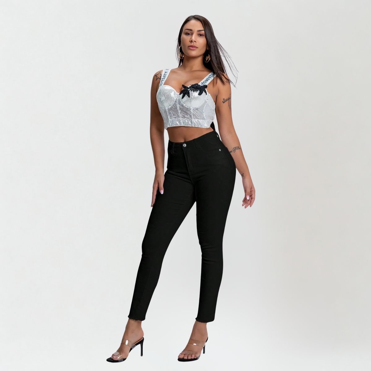 DESNIVEL - Pantalon de Mujer Leggins Elasticados Jeans Lisos