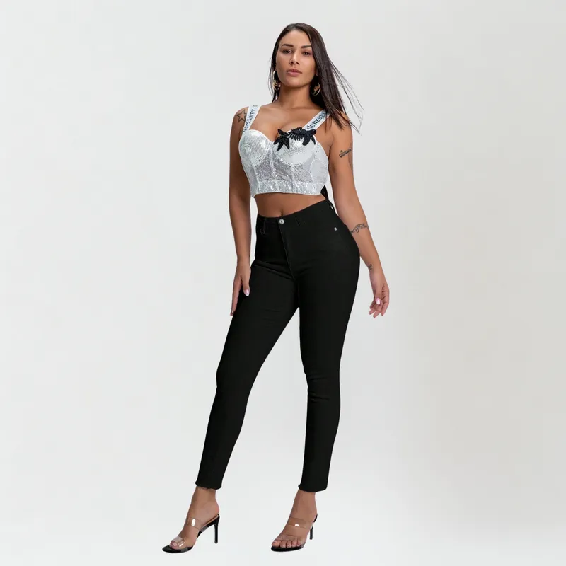 DESNIVEL - Pantalon de Mujer Leggins Elasticados Jeans Lisos