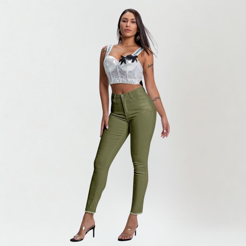 DESNIVEL - Pantalon de Mujer Leggins Elasticados Jeans Lisos