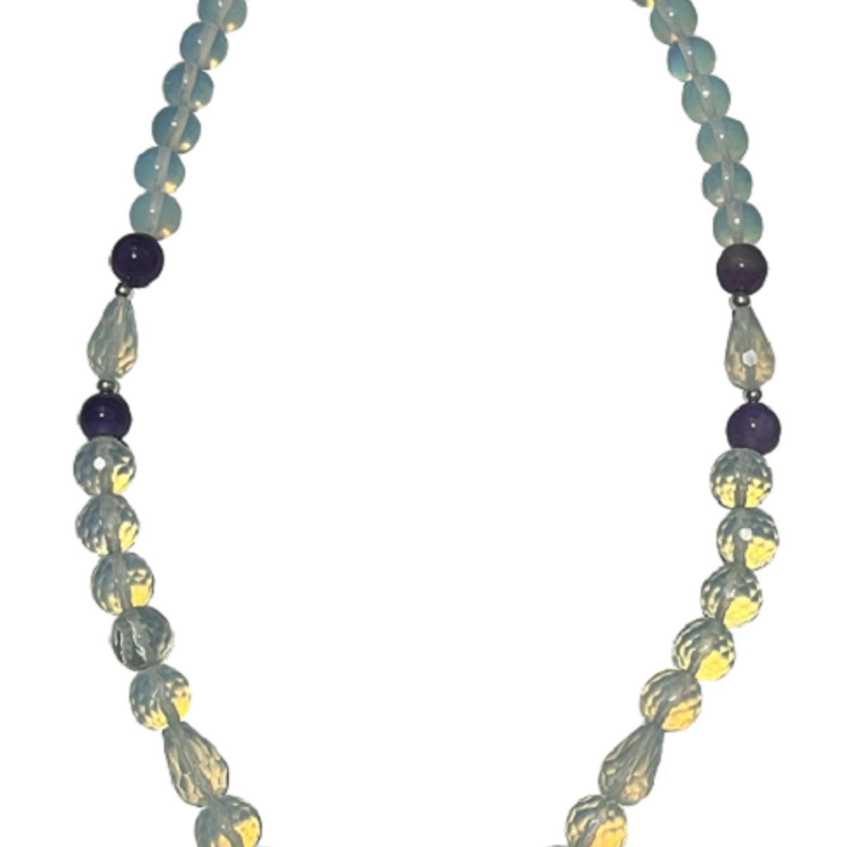 TAETHAI - Collar de plata 925 con Opalina y Amatista