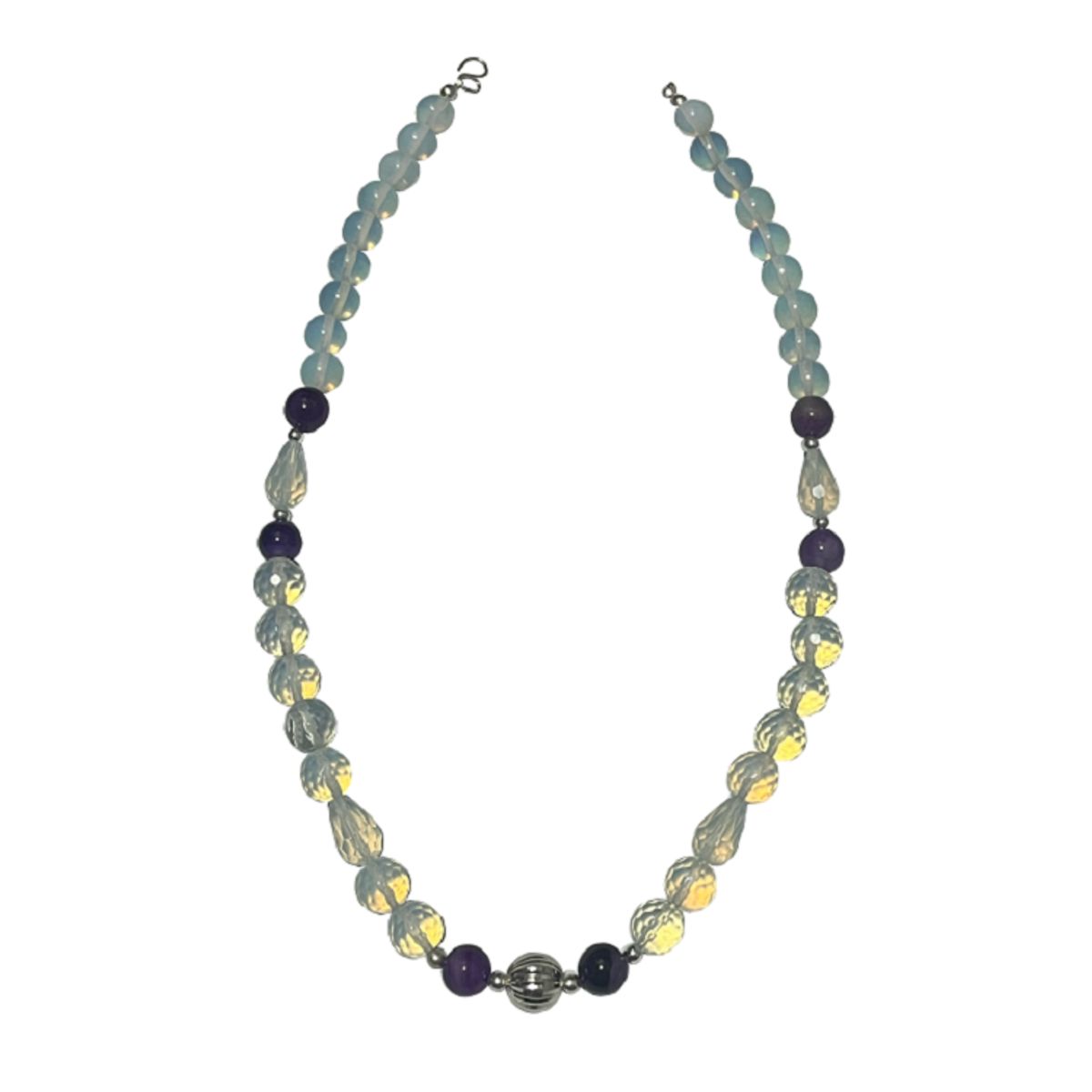 TAETHAI - Collar de plata 925 con Opalina y Amatista