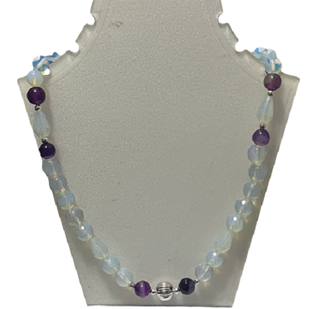 TAETHAI - Collar de plata 925 con Opalina y Amatista