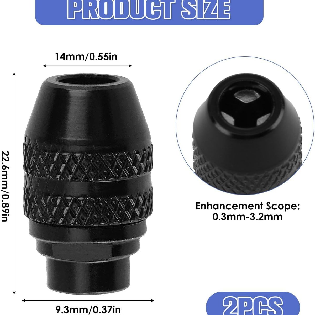 KUANGYE - Mandril Porta Brocas, Chuck Compatible Con Dremel 3000, 4000