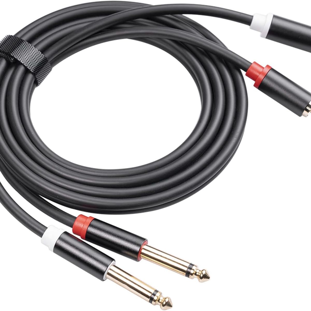KUANGYE - Cable Audio Dual Rca Macho A Dual Plug 6.35 1.5 Metros