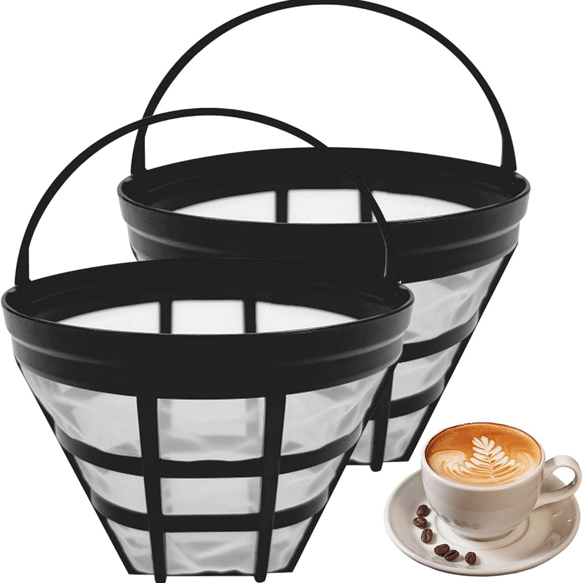 KUANGYE - 2x Filtro De Café Reutilizable Estilo