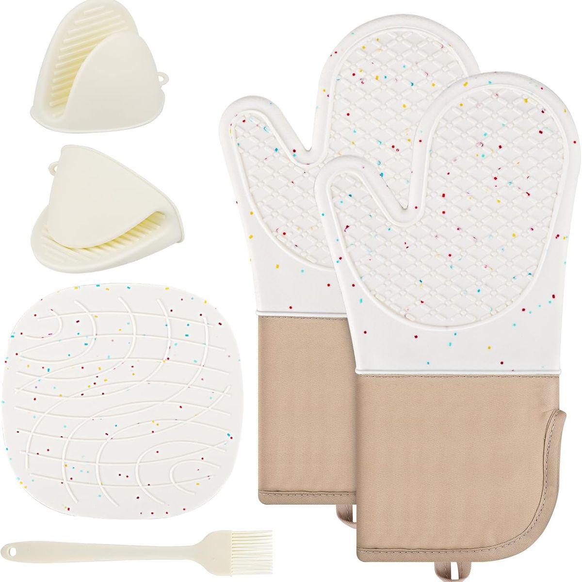 ATURE - Set Guante Manopla Antiquemaduras Para Horno 6 Piezas