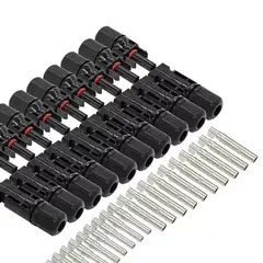 ATURE - Pack 10 De Conector Solar Fotovoltaico Mc4+llave Inglesa(Negro)