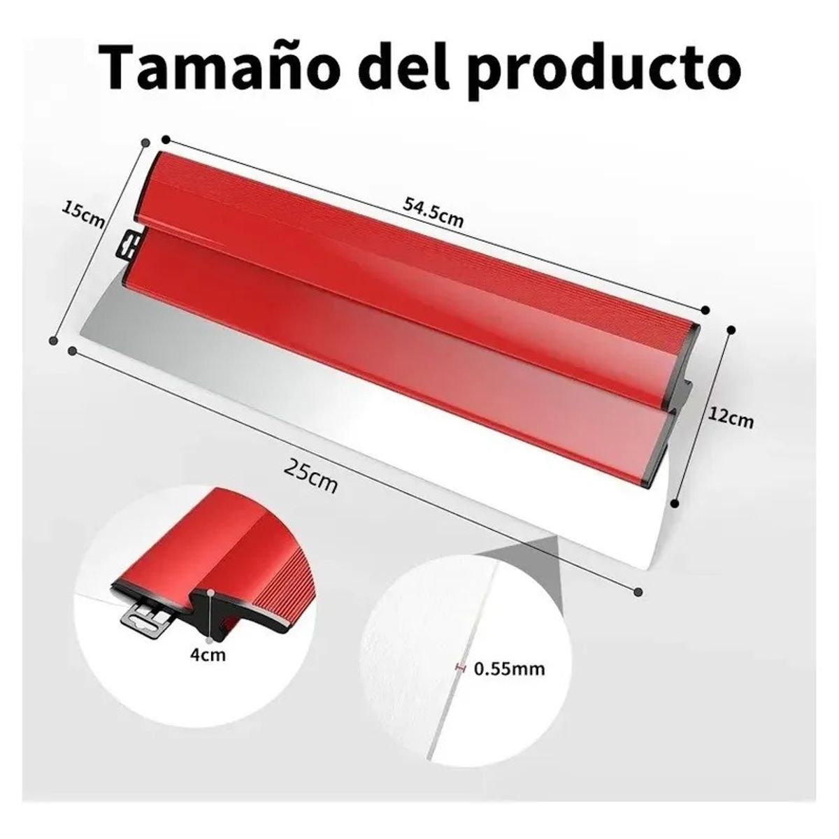 GENERICO - Alisador De Yeso Inox, Flexible, Para Masilla, 25 Cm