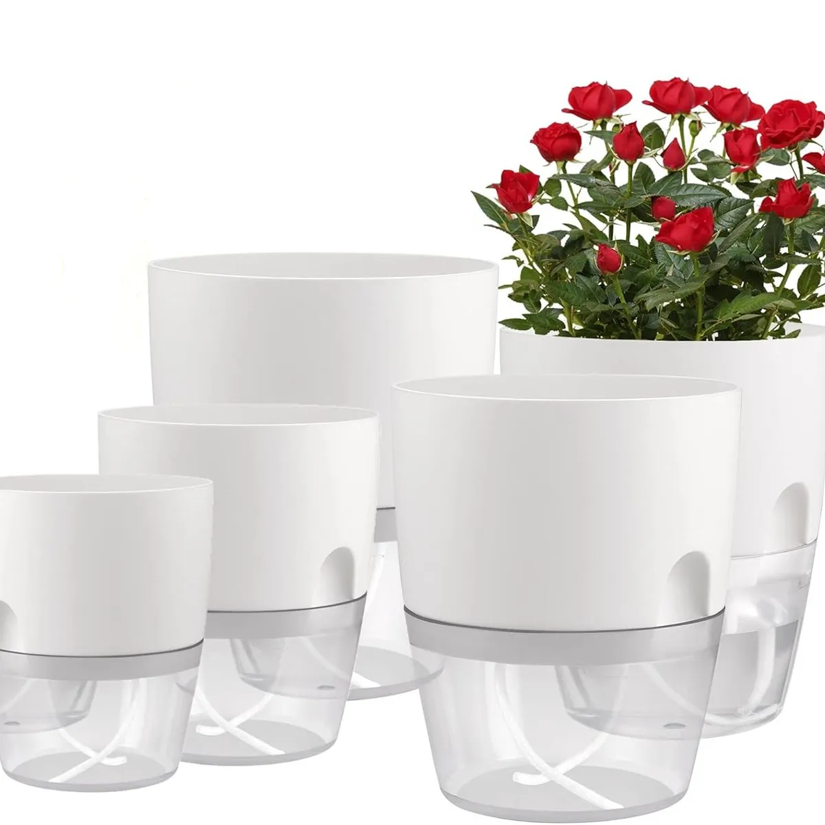 KUANGYE - Maceteros Autorregante Set 4 Unidades