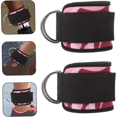 Imagen 2 del producto Par Tobilleras Polea Para Gimnasio Gym Pesas Gluteos Pierna