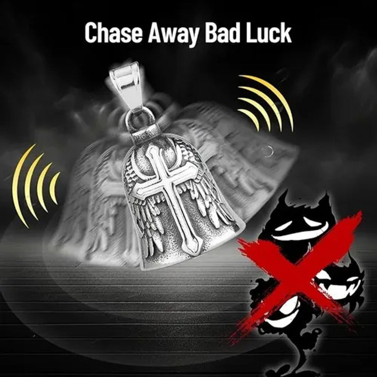 KUANGYE - Amuleto Protección Campana Moto Biker Guardián Bell Regalo