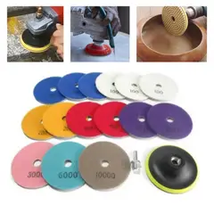 ATURE - Juego De Discos Abrasivos De Agua Para Mármol, 17 Piezas