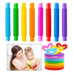 ATURE - 24 Pzs Tubos De Juguete Sensorial Ansiedad Tubos Elásticos