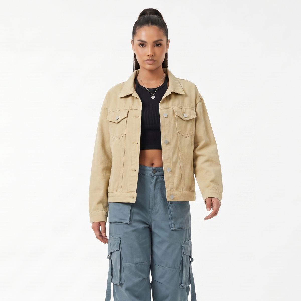 D'JOE - Chaqueta Mezclilla Oversize Mujer Rumania