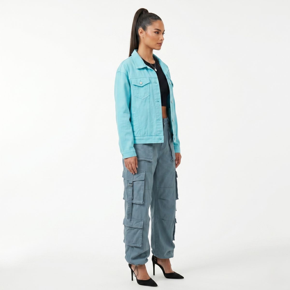 D'JOE - Chaqueta Mezclilla Oversize Mujer Rumania