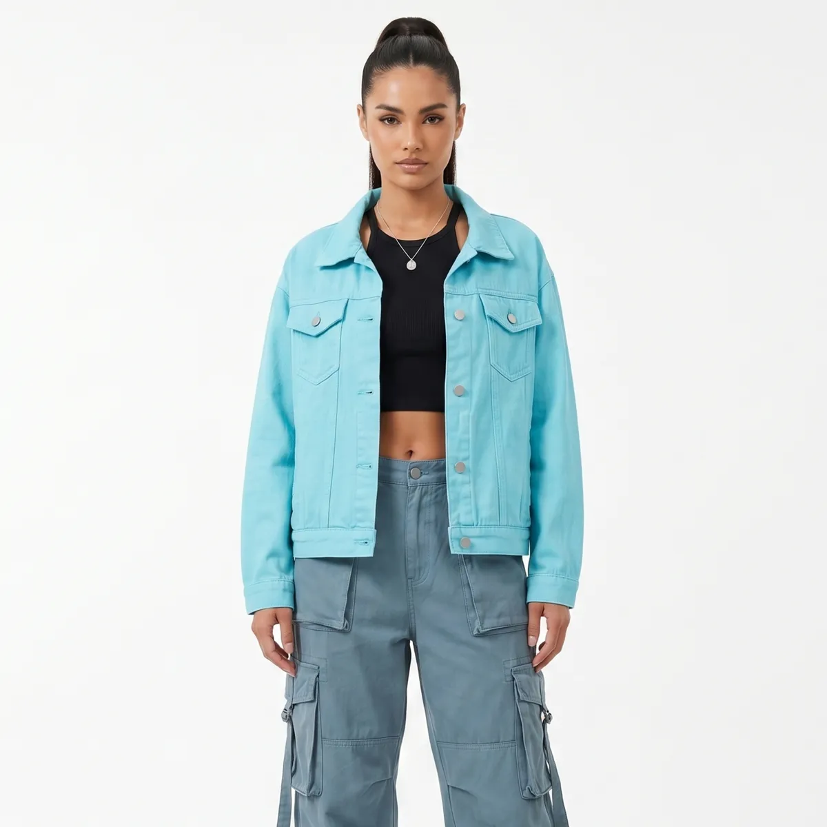 D'JOE - Chaqueta Mezclilla Oversize Mujer Rumania