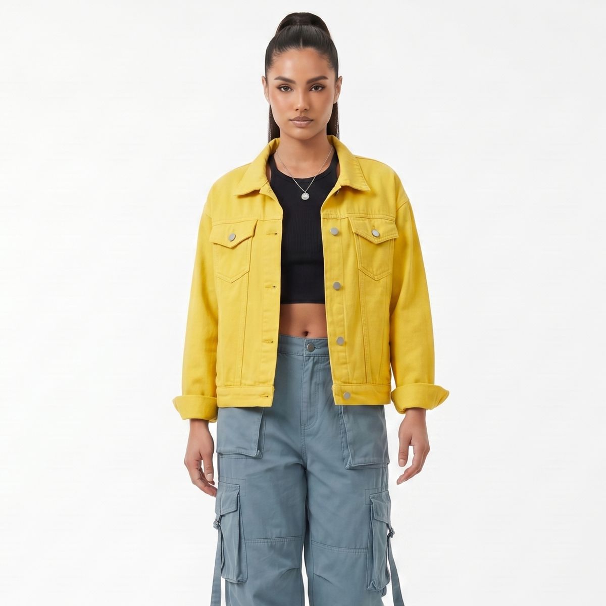 D'JOE - Chaqueta Mezclilla Oversize Mujer Rumania