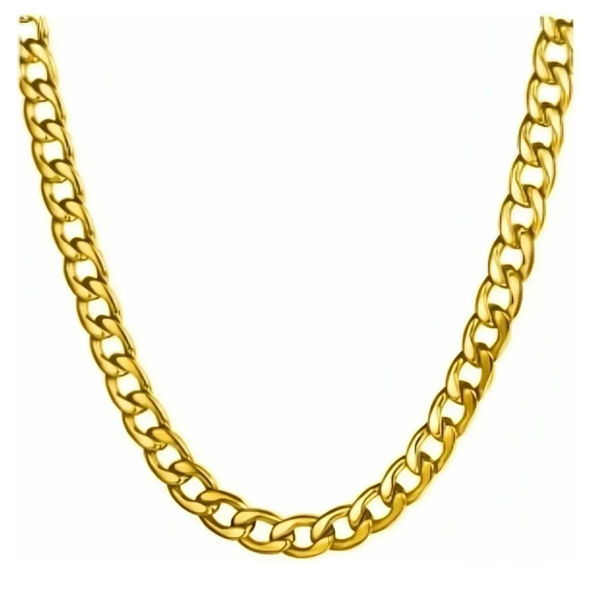 GENERICO - Collar Cadena Grumet Estilo Cubano Hombre Grueso 60cmx11mm