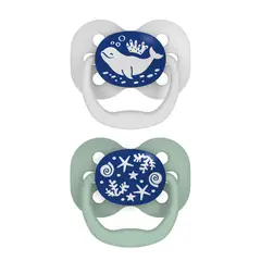 DR BROWN'S - Pack 2 Chupetes Advantage Noche Dr Brown´s 0-6meses Azul