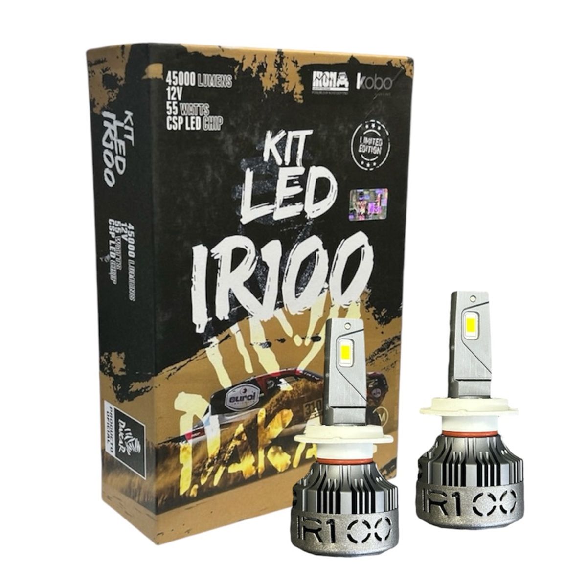 KOBO - Kit Ampolletas Turbo Led Canbus H7 45000Lm Dakar Ir100