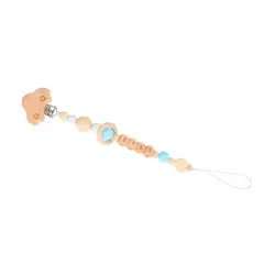 GENERICO - Portachupetes De Silicona Y Madera