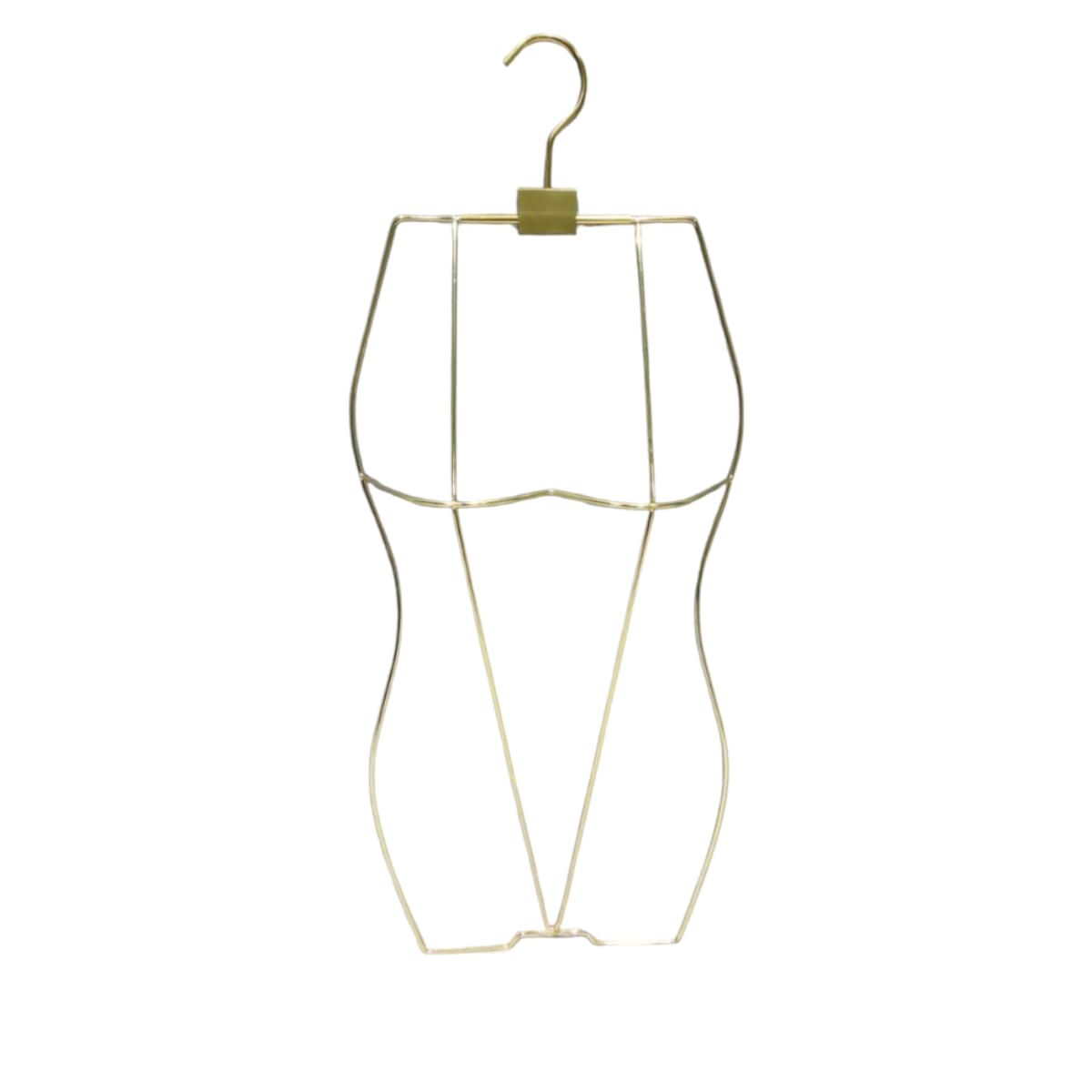GENERICO - Torso Colgador de Lencería Metal Dorado Gms