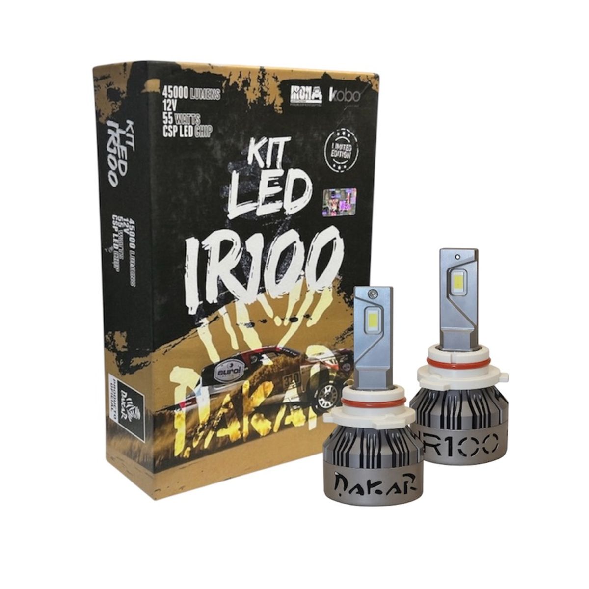 KOBO - Kit Ampolletas Turbo Led Canbus Hb3 9005 45000lm Dakar Ir100