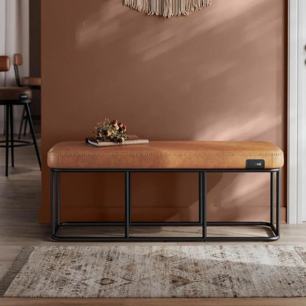 PANDALINO - Banqueta Montgomery - Ecocuero Café