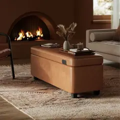 PANDALINO - Banqueta Michigan - Ecocuero Café