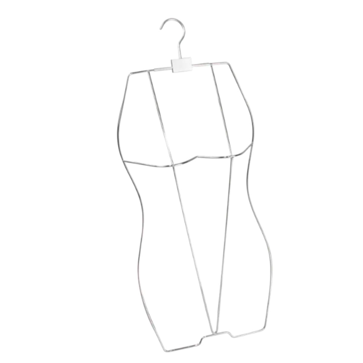 GENERICO - Exhibidor Torso Colgador Pequeño Metal plateado Gms