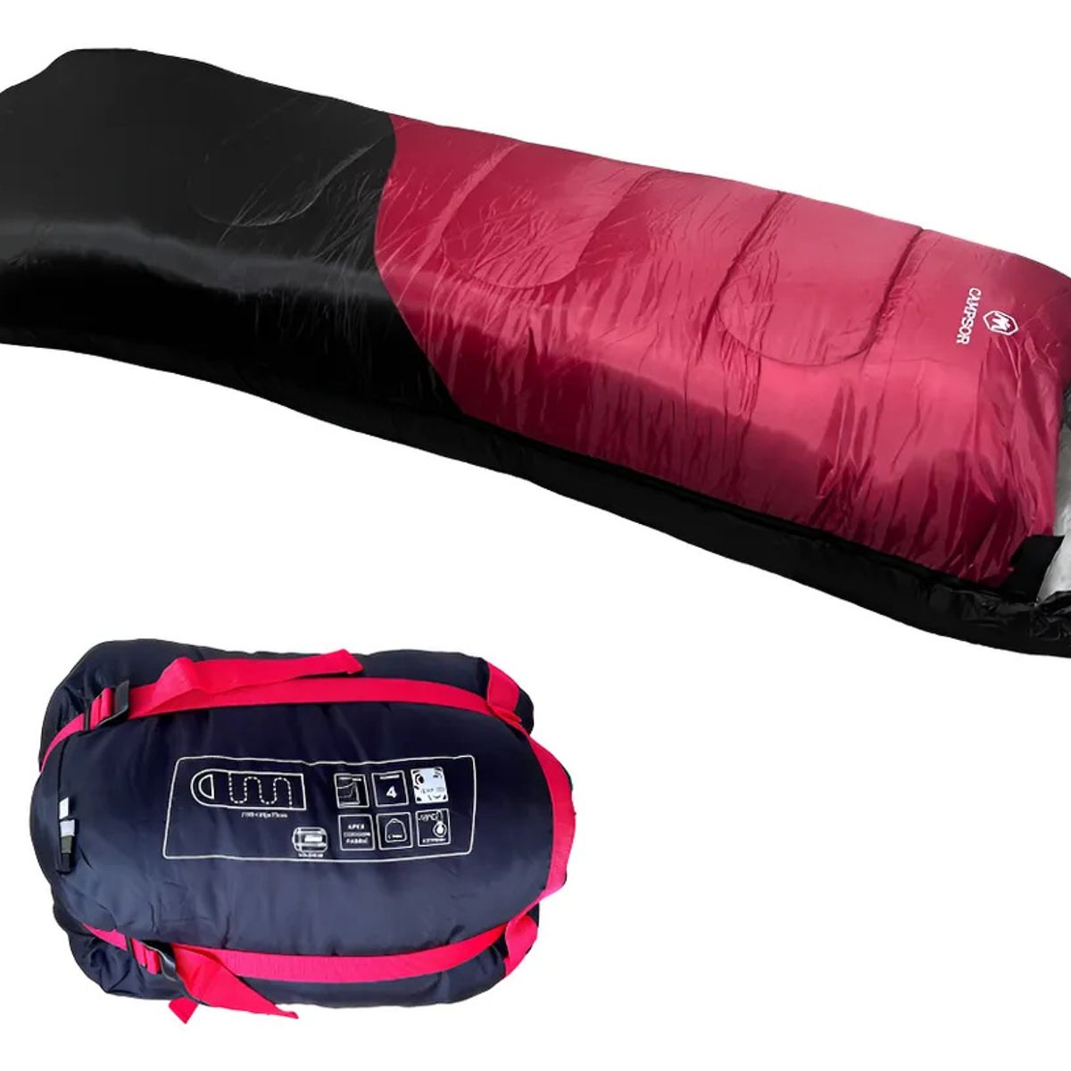 CAMPSOR - Saco De Dormir Extremo Para -15º +10º Camping Trekking 1700g