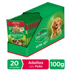DOG CHOW - Pack x20 Alimento húmedo perro con Pollo sobre 100g