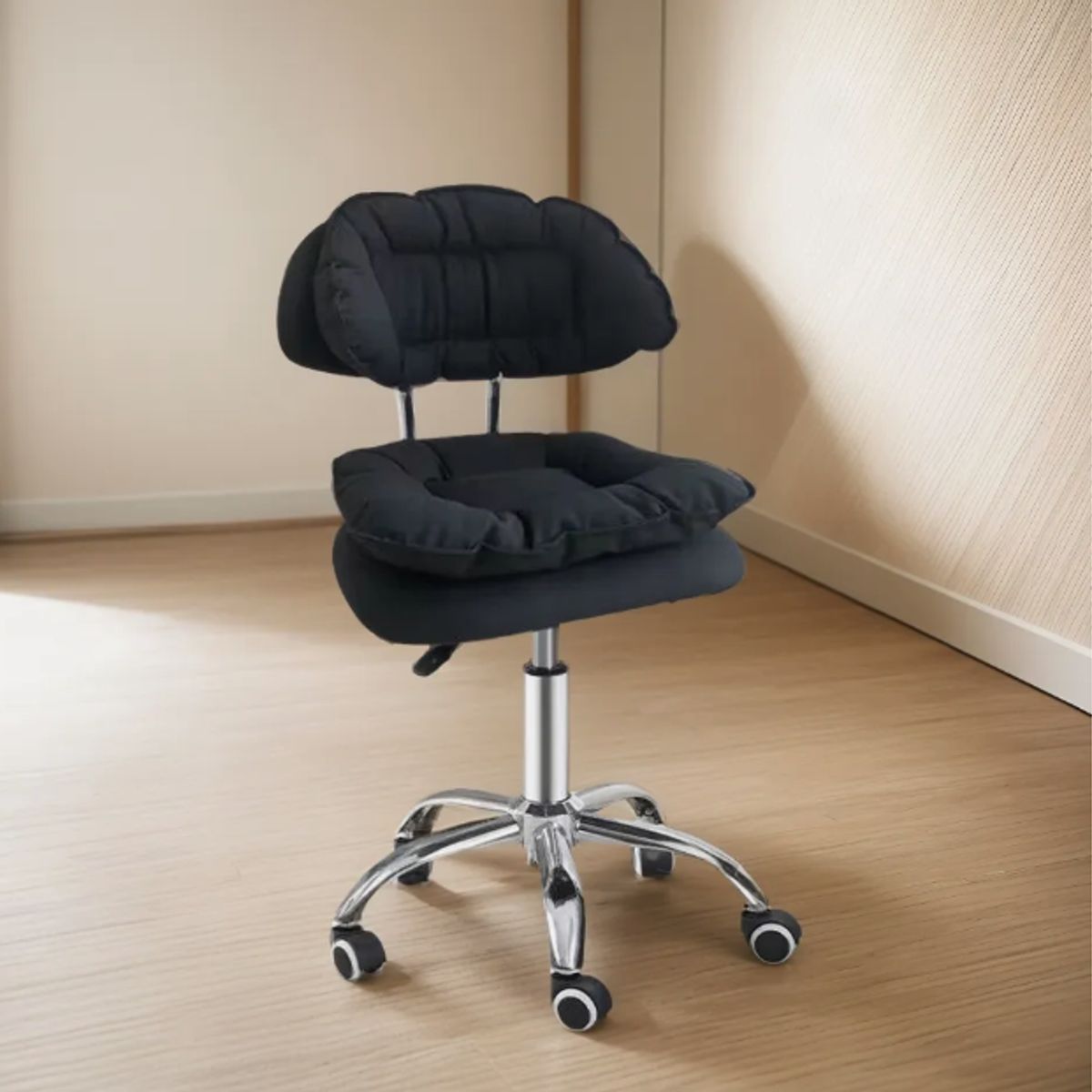 GENERICO - Silla De Escritorio Acolchada Altura Regulable Negro yz-01a