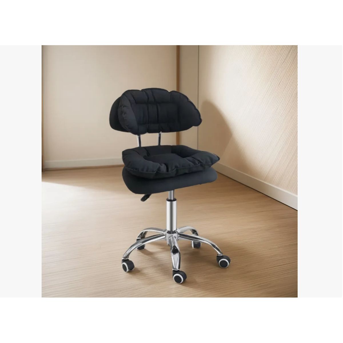 GENERICO - Silla De Escritorio Acolchada Altura Regulable Negro yz-01a