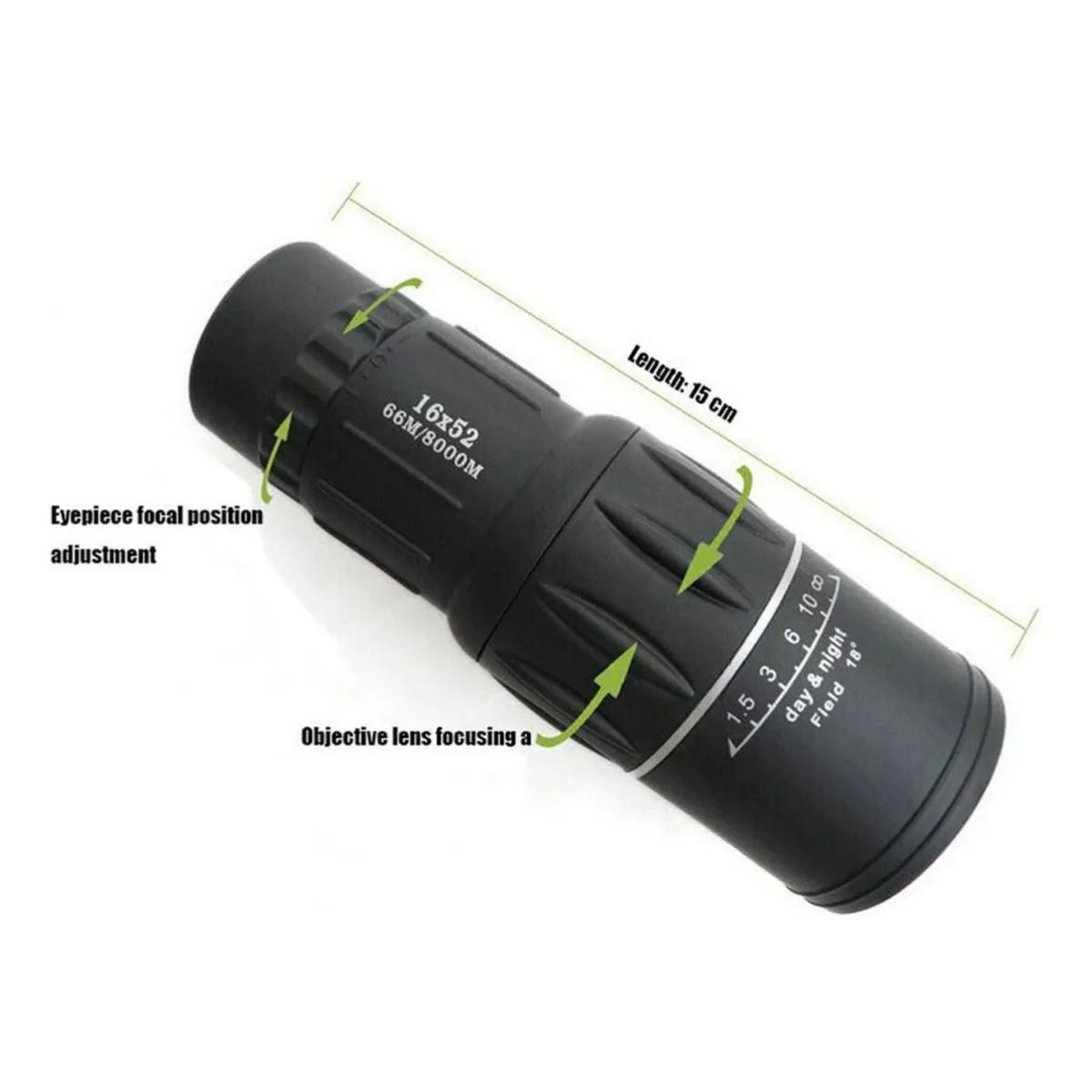 GENERICO - Mini Telescopio Monocular Visión Nocturna Impermeable 16x52