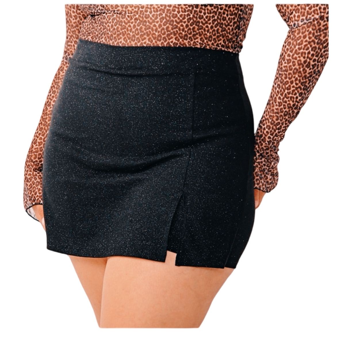 AAYO MODA - Falda Short Mujer Sofía con Brillo de Moda