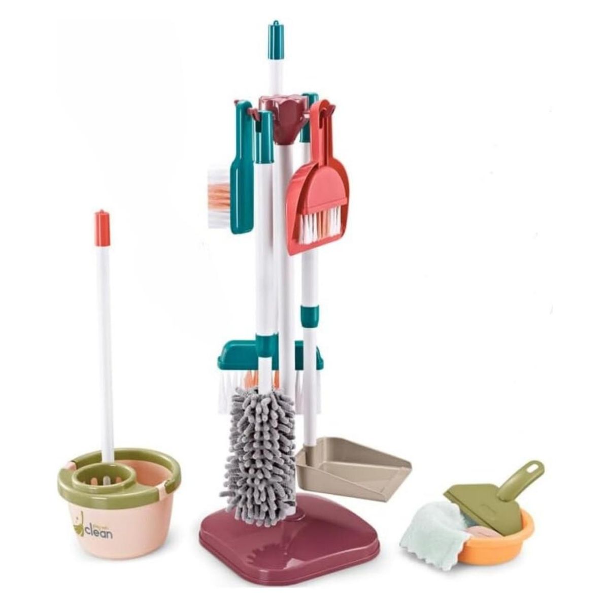 GENERICO - Juguete Set De Limpieza Kit De Aseo Didáctico Para Niños 18P