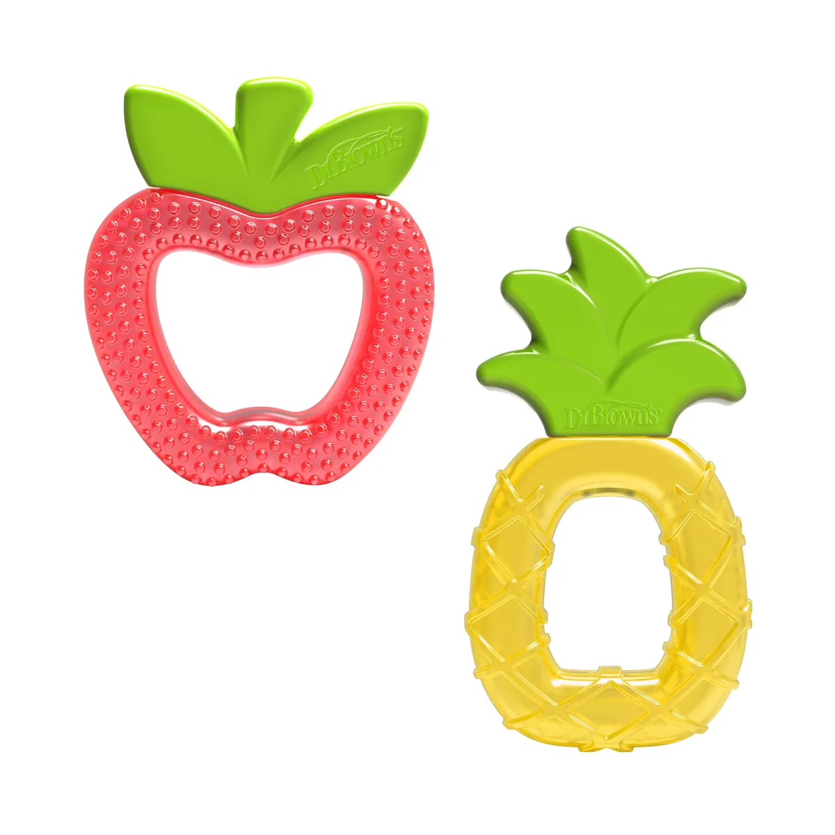DR BROWNS - Mordedor Lleno de Agua 3M+ Dr.Brown´s 1 Piña y 1 Manzana