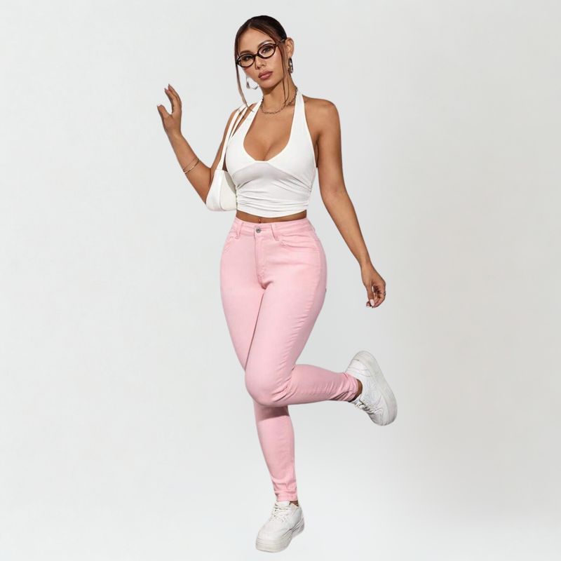 DESNIVEL - Pantalon de Mujer Leggins Elasticados Jeans Lisos