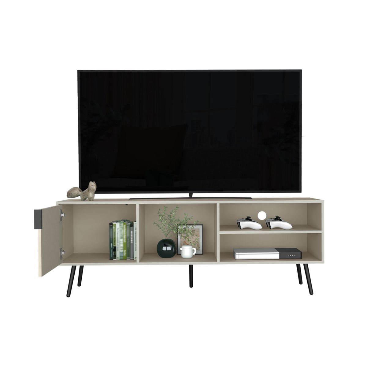 TUHOME - Rack TV 65 Vulcan 1 Puerta Abatible Capri