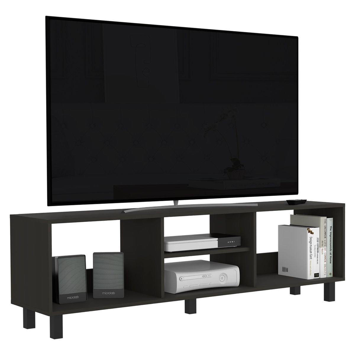TUHOME - Rack TV 70 160X475X35 Cm Tunez Wengue